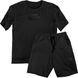 Women's Oversize Set - Shorts and T-shirt “Genetic Code”, Black, 2XS
