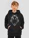 Kid's hoodie "Capybara Monochrome", Black, XS (110-116 cm)