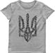 Women's T-shirt "Nation Code" with a Trident Coat of Arms, Gray melange, XS