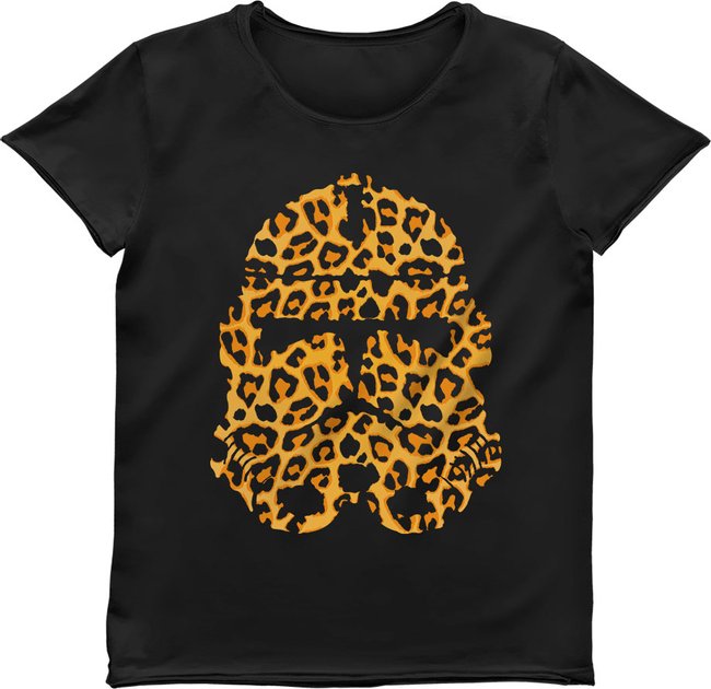 Women's T-shirt "Clone Leopard Skin", Black, M