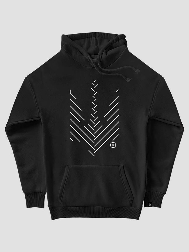 Kid's hoodie "Minimalistic Trident", Black, XS (110-116 cm)