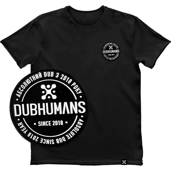 Men's T-shirt with a Changeable Patch “Dubhumans”, Black, M