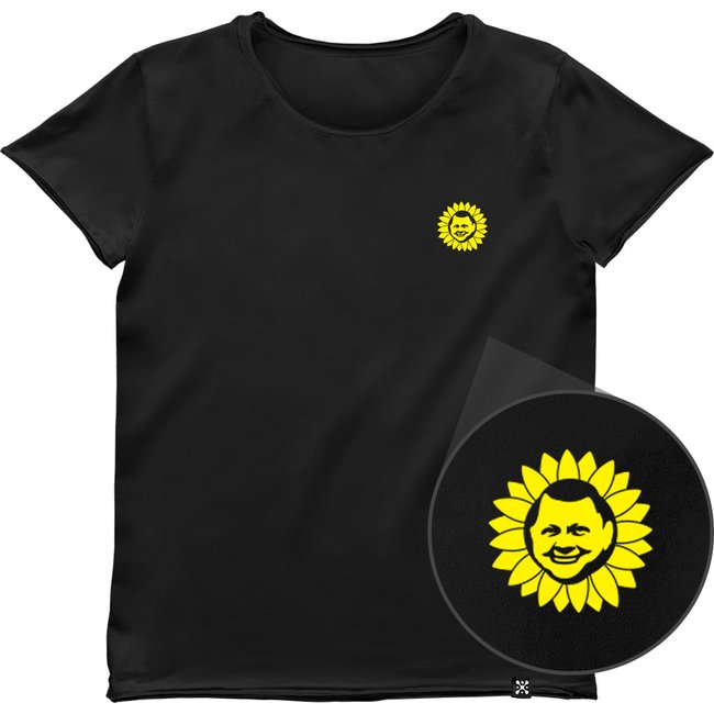 Women's T-shirt “Sunflower”, Black, M