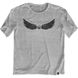 Women's T-shirt Oversize “Wings of Liberty”, Gray melange, XS-S
