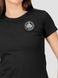 Women's T-shirt with a Changeable Patch “Russian Warship Fuck Yourself”, Black, M