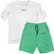 Women’s Oversize Suit - Shorts and T-shirt, White menthol, 2XS