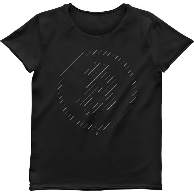 Women's T-shirt with Cryptocurrency “Bitcoin Line”, Black, M