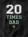 Майка для котов "20 Times Dad", Черный, XS