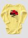 Kid's Bodysuite "Tractor steals a Tank", Light Yellow, 56 (0-1 month)