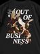 Women’s Oversize Suit - Shorts and T-shirt “Angels Out of Business”, Black, 2XS