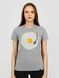 Women's T-shirt "Omlet Vinyl", Gray melange, XS