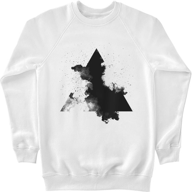Women's Sweatshirt "Smoke Triangle", White, M