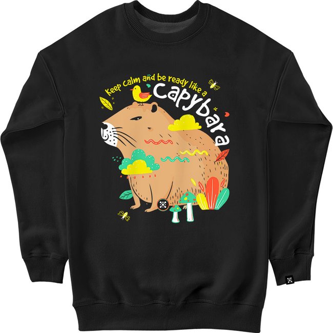 Men's Sweatshirt "Capybara", Black, M