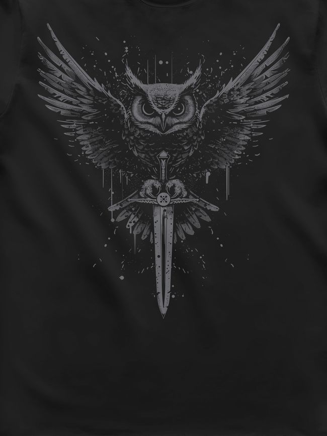 Men's T-shirt "The Owl of Main Directorate of Intelligence", Black, M