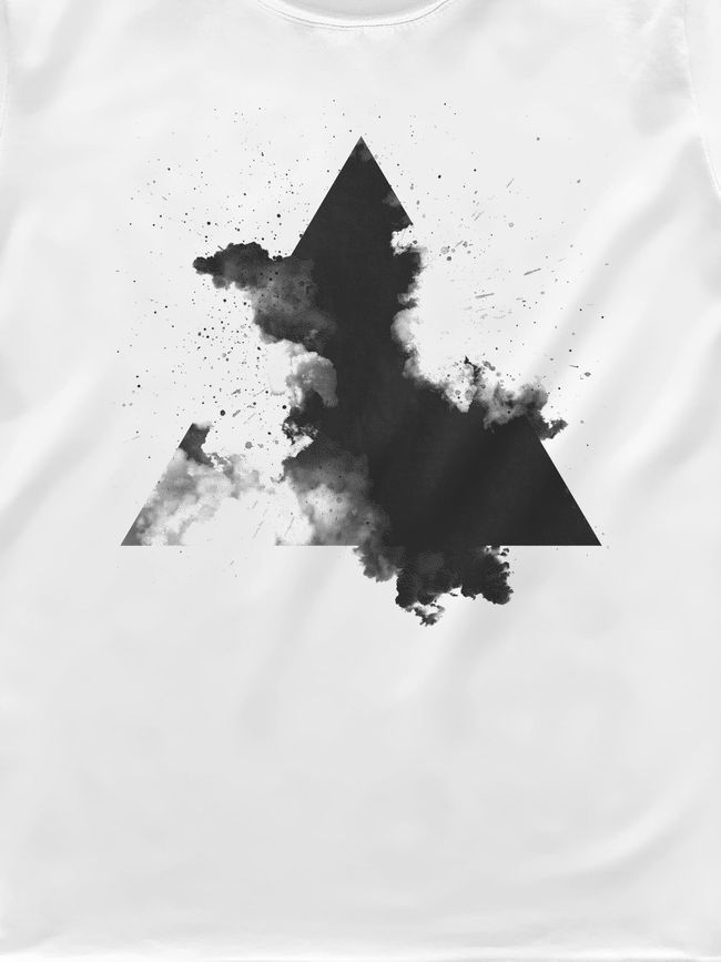 Women's T-shirt "Smoke Triangle", White, S