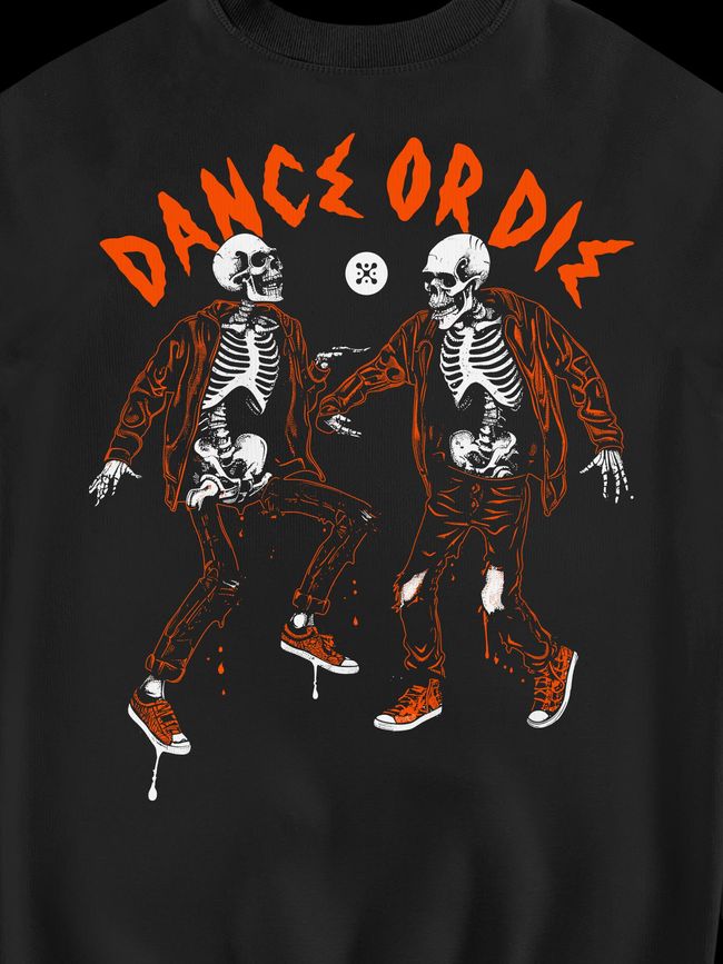 Свитшот мужской ”Dance or Die”, Черный, M