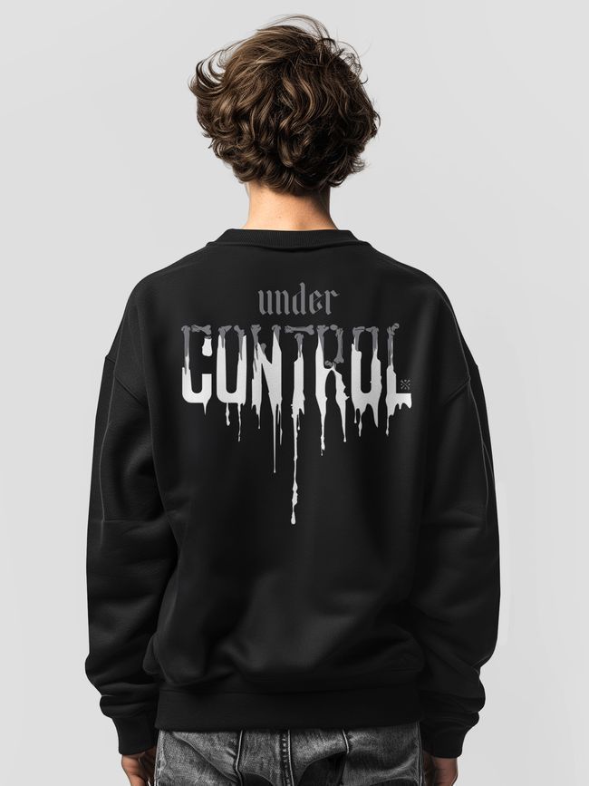 Men's Sweatshirt &rdquo;Under Control&rdquo;, Black, M