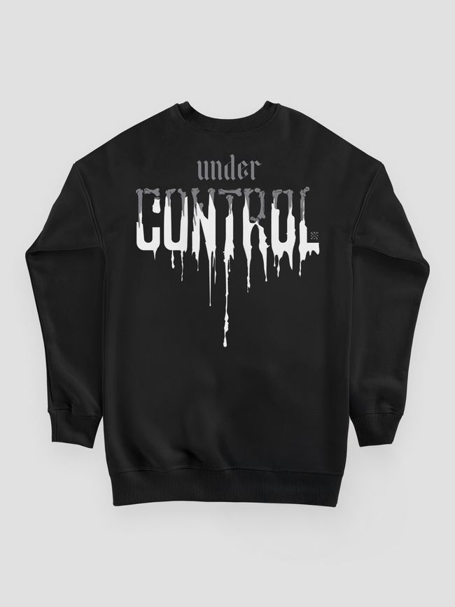 Men's Sweatshirt &rdquo;Under Control&rdquo;, Black, M