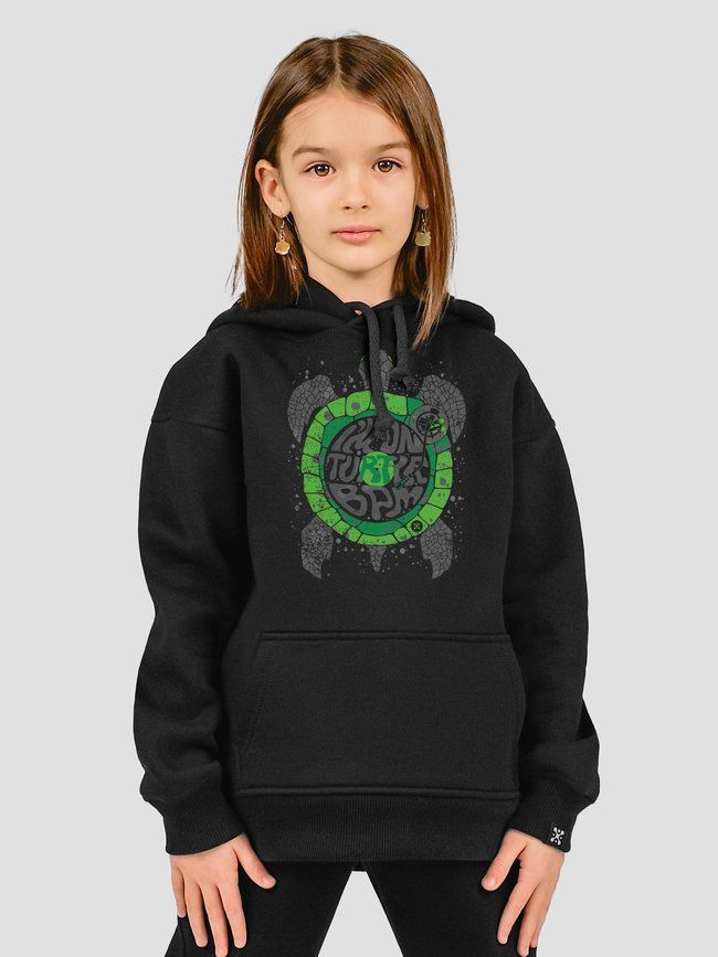 Kid's hoodie "Slow Music", Black, XS (110-116 cm)