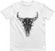 Men's T-shirt "Desert Cow Skull", White, XS