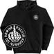Women's Hoodie with a Changeable Patch with a Changeable Patch "Russian Warship Fuck Yourself", Black, 2XS