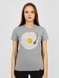 Women's T-shirt "Omlet Vinyl", Gray melange, XS