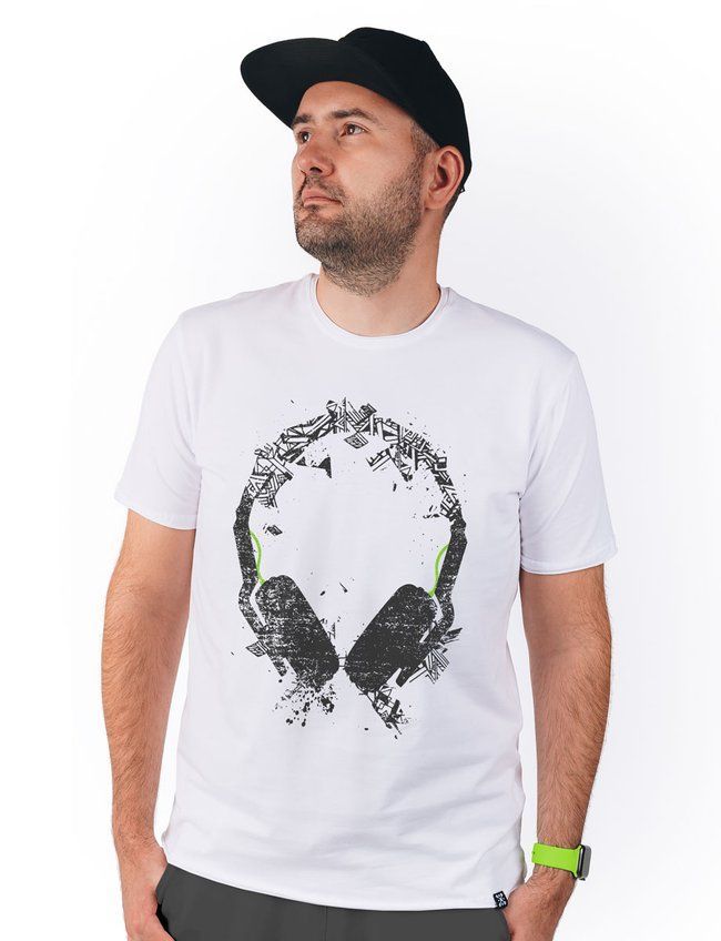 Men's T-shirt "Art Sound", White, XL