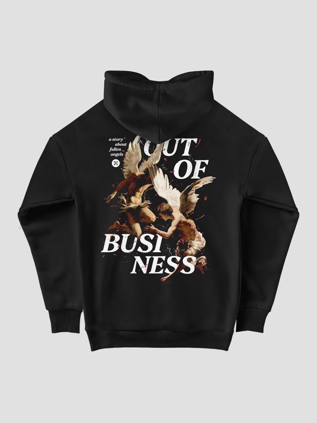 Women's Hoodie "Angels Out of Business", Black, M-L