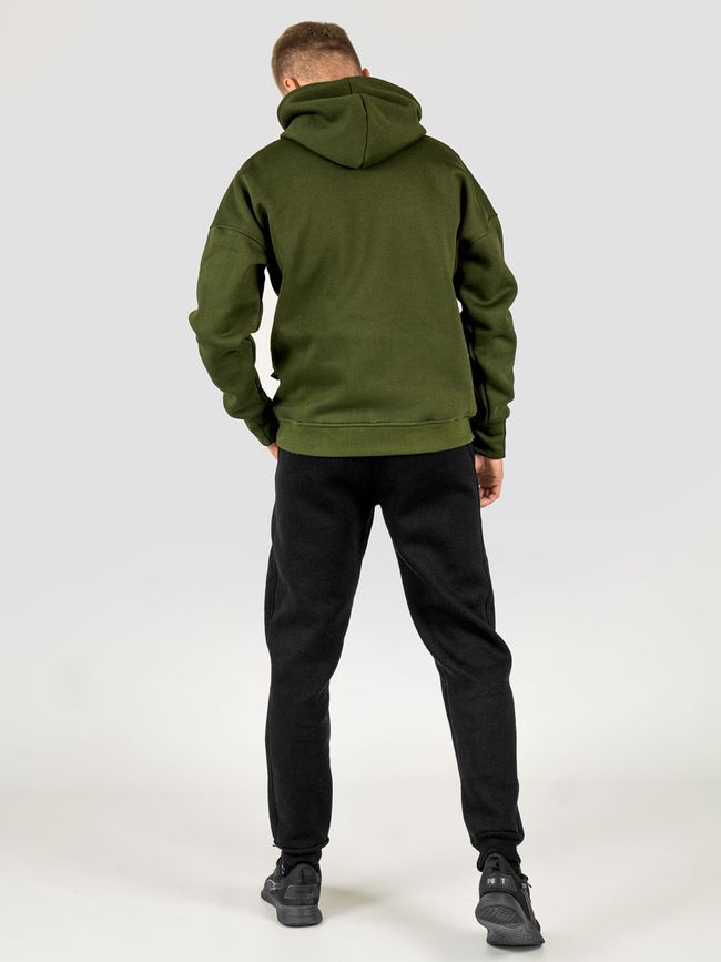 Men's suit hoodie olive and pants, Olive, M-L, L (108 cm)