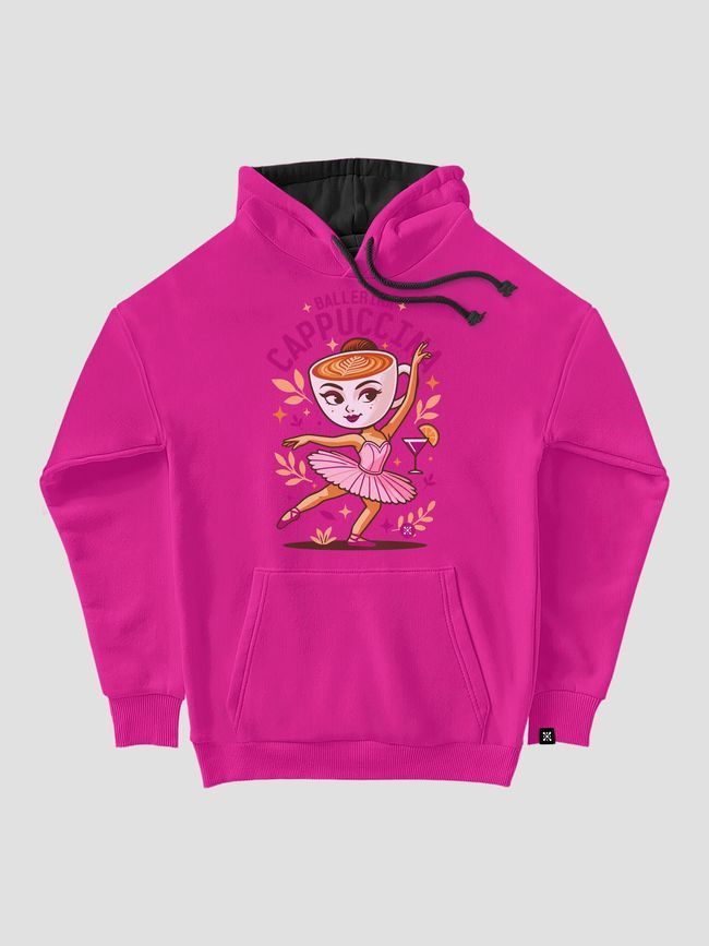 Kid's hoodie "Ballerina Cappuccina", малиновий, XS (110-116 см)