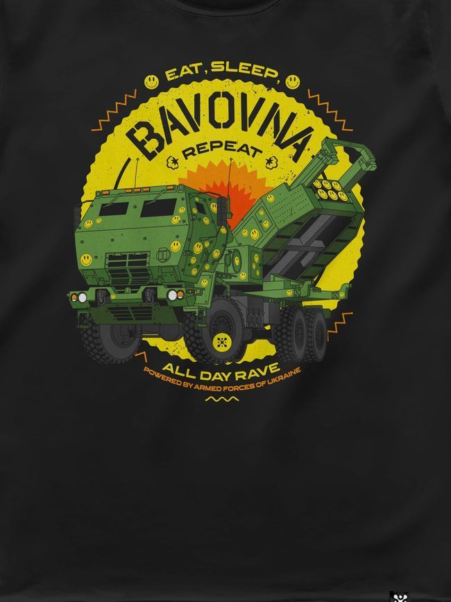 Футболка женская "&ldquo;Eat, Sleep, Bavovna, Repeat&rdquo;, Черный, S