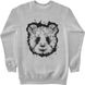 Women's Sweatshirt "Forest Panda", Gray, XS