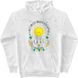 Men's Hoodie "Without Light", White, 2XS