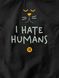 Cat's T-shirt "I Hate Humans", Black, XS