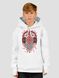 Kid's hoodie "Ethno Music", White, XS (110-116 cm)