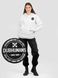 Women's tracksuit set Hoodie white with a Changeable Patch "Bandera Smoothie", Black, 2XS, XS (99  cm)