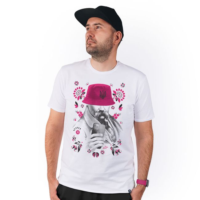 Men's T-shirt “Selfie Sheva Music Fan”, White, M