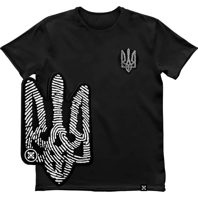 Men's T-shirt with a Changeable Patch “Nation Code”, Black, M, Nation Code