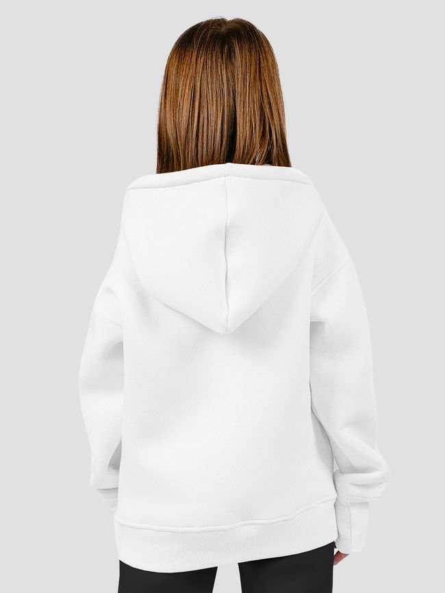 Kid's hoodie "Ethno Music", White, XS (110-116 cm)