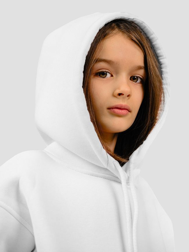 Kid's hoodie "Ethno Music", White, XS (110-116 cm)