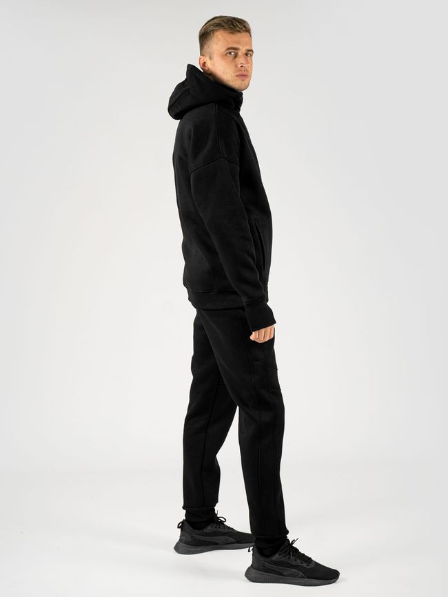 Men's tracksuit set with t-shirt “Sсhekavytsia”, Black, 2XS, XS (104 cm)