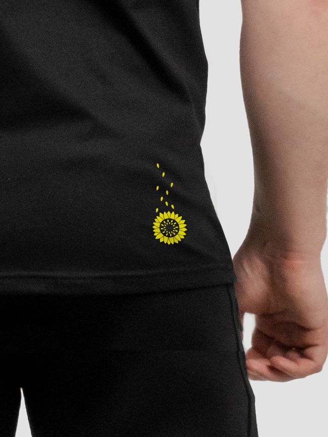 Men's T-shirt “Sunflower”, Black, M