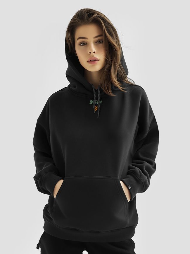 Women's Hoodie "3SAB vs UFO", Black, M-L