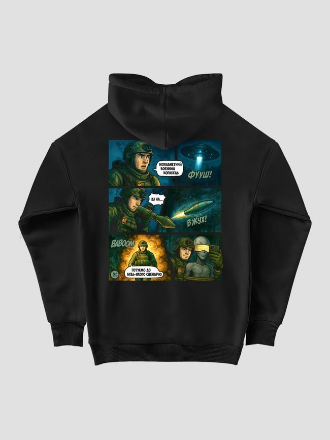 Women's Hoodie "3SAB vs UFO", Black, M-L