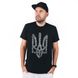 Men's T-shirt "Nation Code" with a Trident Coat of Arms, Black, M