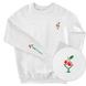 Women's Sweatshirt “Vyshnya (Cherry)”, White, XS