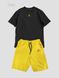 Women’s Oversize Suit - Shorts and T-shirt “Acid House Staff”, Black and yellow, XS-S