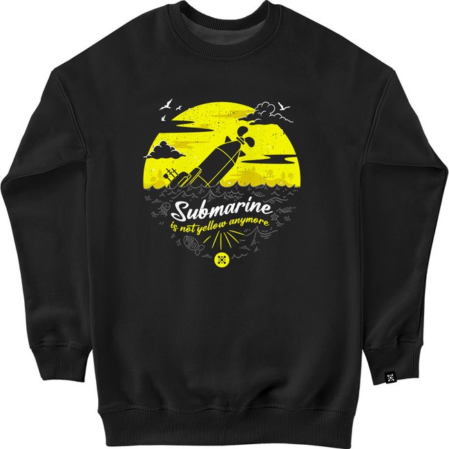 Свитшот мужской "Yellow Submarine", Черный, M