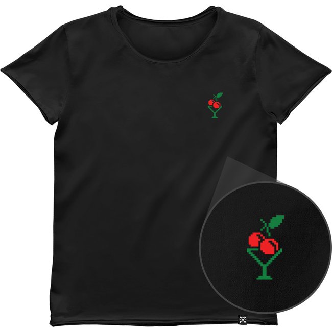 Women's T-shirt “Vyshnya (Cherry)”, Black, M