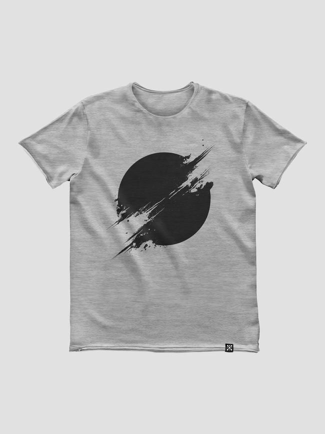 Men's T-shirt "The Sun Is Black", Gray melange, M